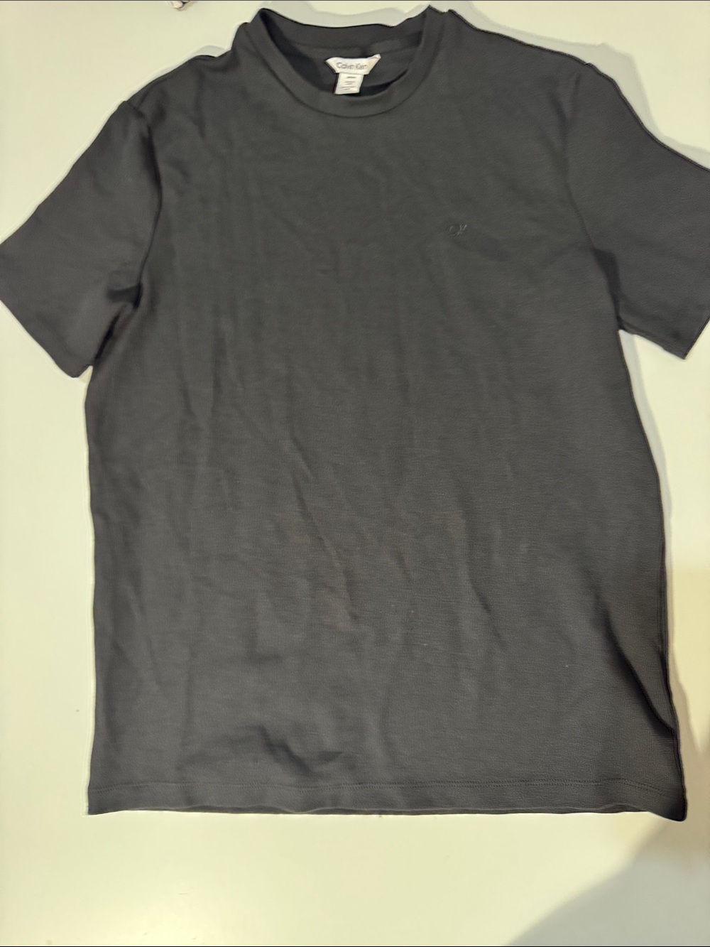 Calvin Klein Men's Short Sleeve Crew Tee - Charcoal Gray